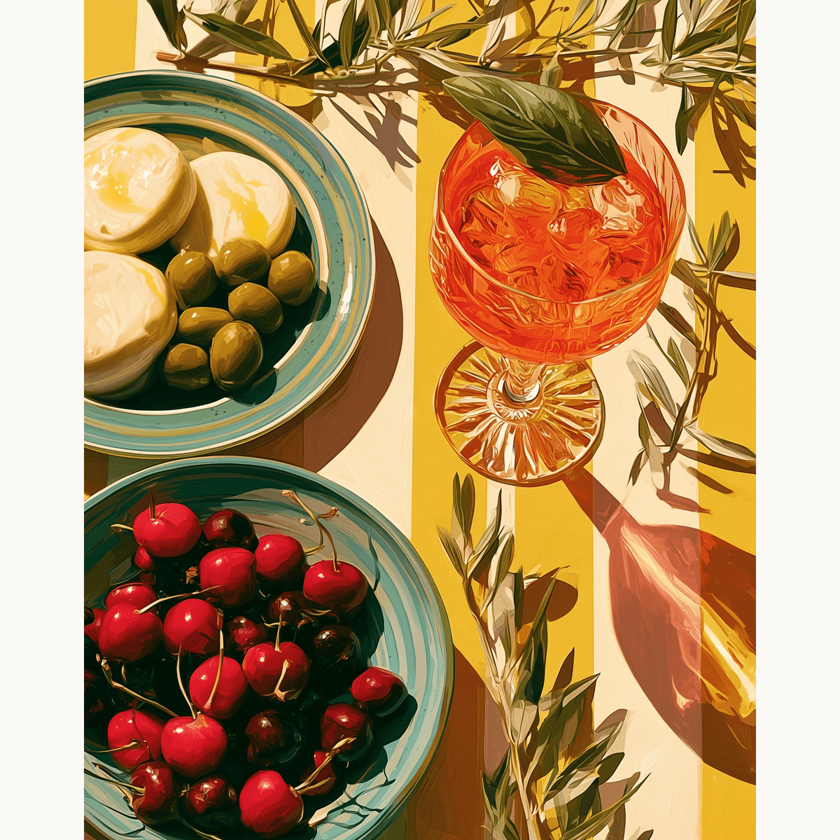Mediterranean Aperitivo - Number Artist Paint by Numbers Kits