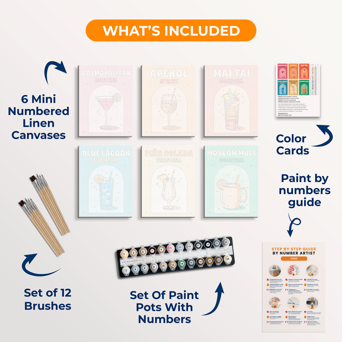 Cocktail Club Vol. 2 - Number Artist Paint by Numbers Kits