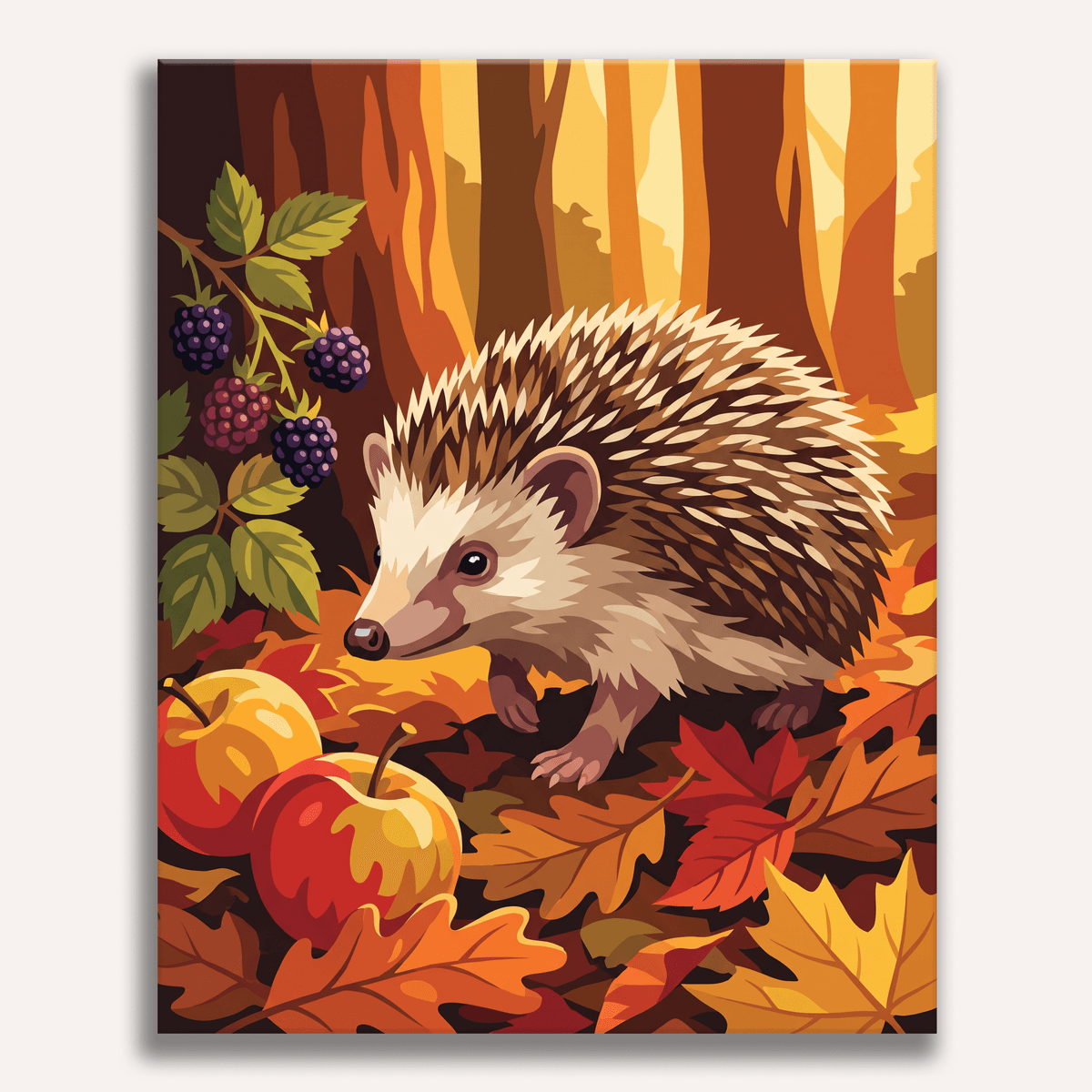 Blackberry Hedgehog - Number Artist Paint by Numbers Kits