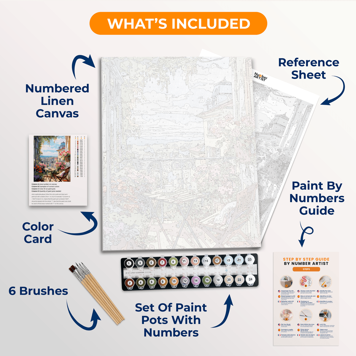 Peaceful Fountain - Number Artist Paint by Numbers Kits