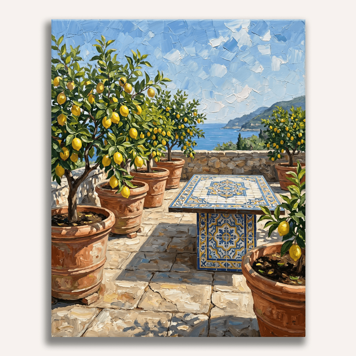 Lemon Terrace Glow - Number Artist Paint by Numbers Kits