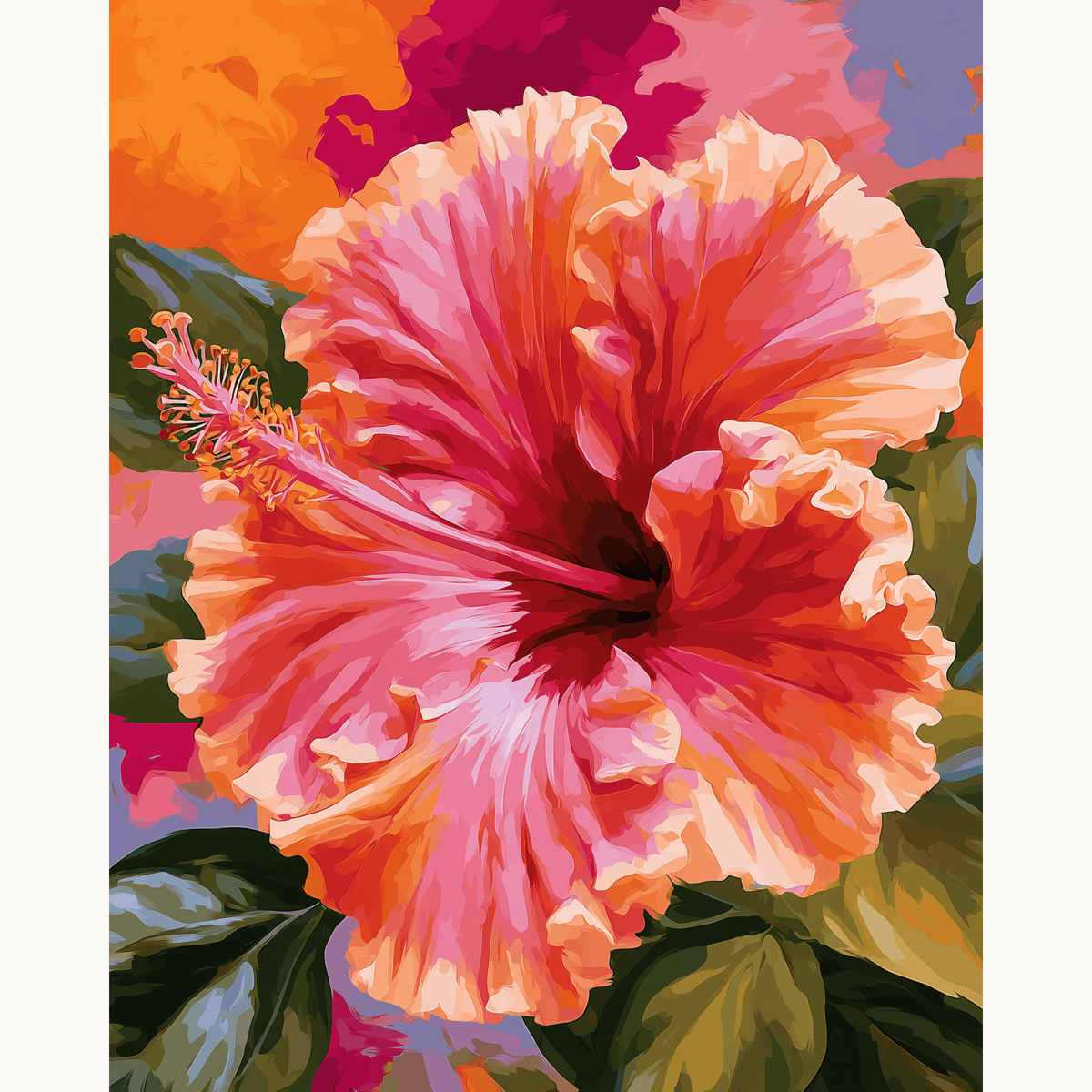 Blooming Hibiscus - Number Artist Paint by Numbers Kits
