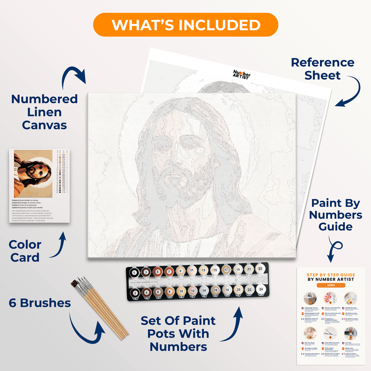 Jesus Portrait - Number Artist Paint by Numbers Kits