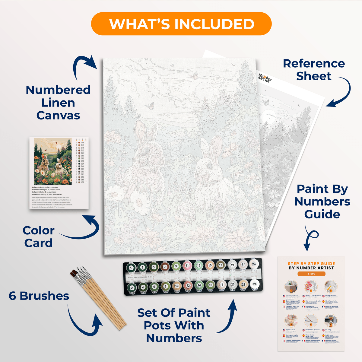 Bunny Landscape - Number Artist Paint by Numbers Kits