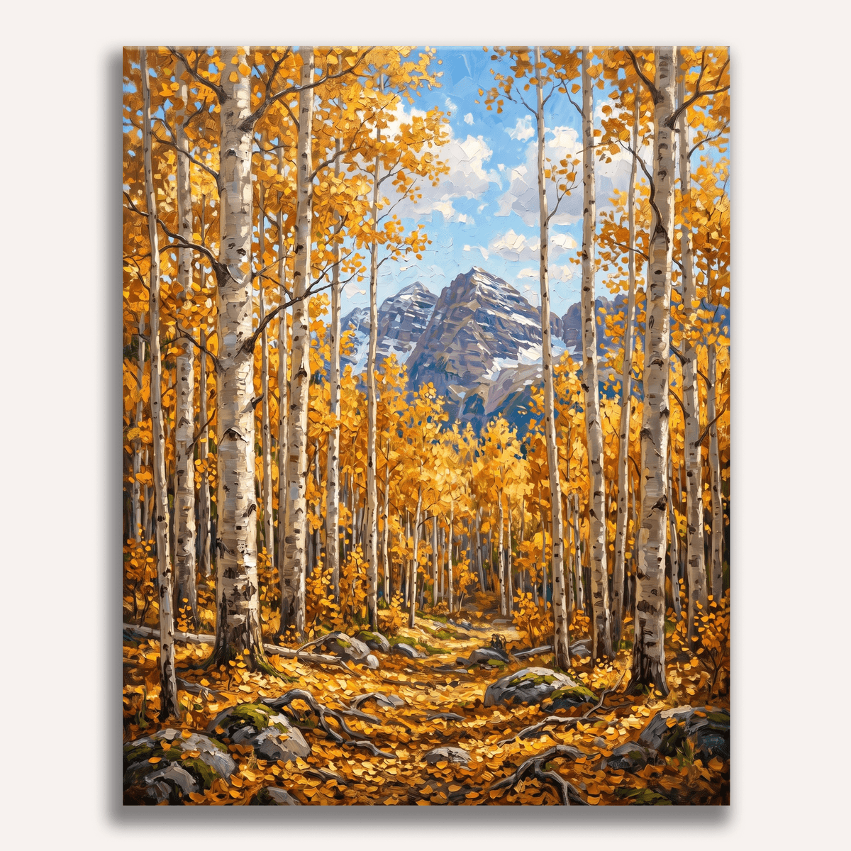 Golden Aspens - Number Artist Paint by Numbers Kits