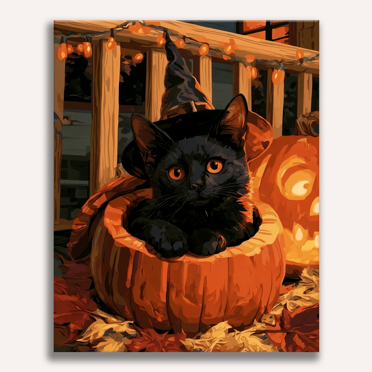 Pumpkin Peek-a-Boo - Number Artist Paint by Numbers Kits