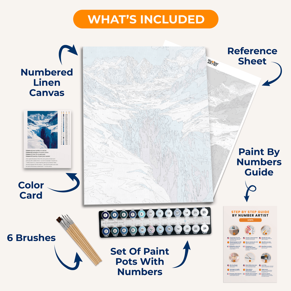 Glacial Crevasse - Number Artist Paint by Numbers Kits