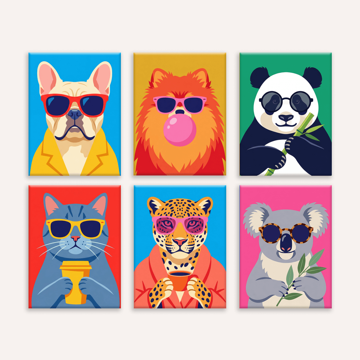 Pop Art Animals - Number Artist Paint by Numbers Kits