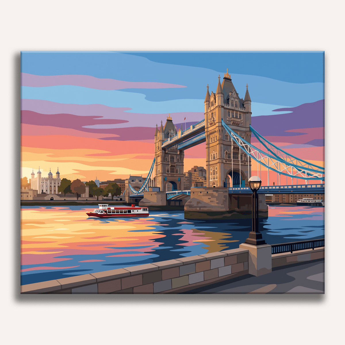 Tower Bridge Evening - Number Artist Paint by Numbers Kits