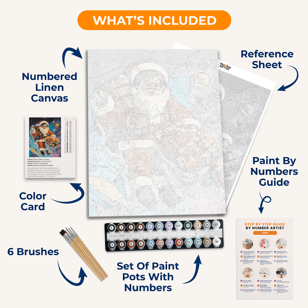 Space Santa - Number Artist Paint by Numbers Kits