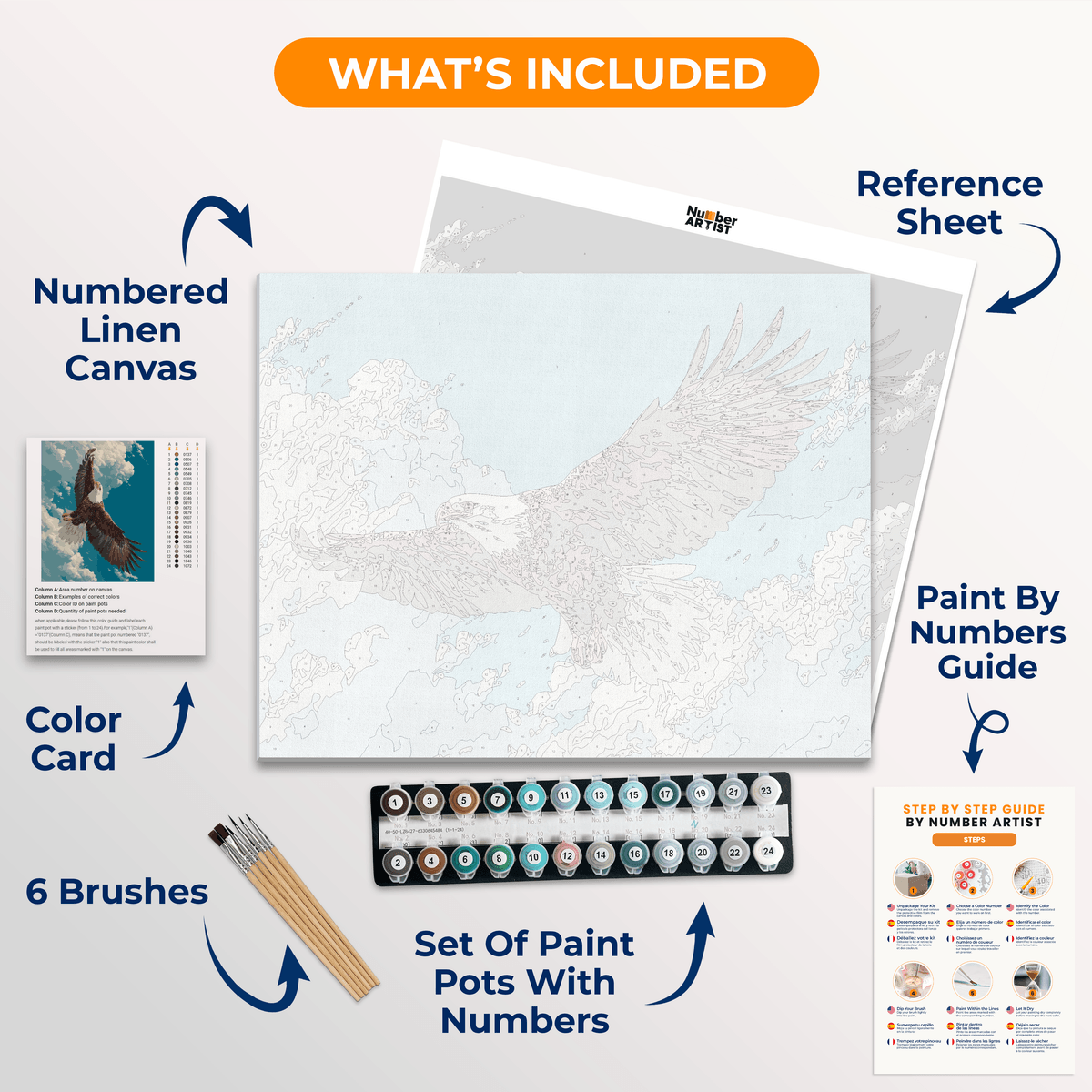 Soaring Eagle - Number Artist Paint by Numbers Kits