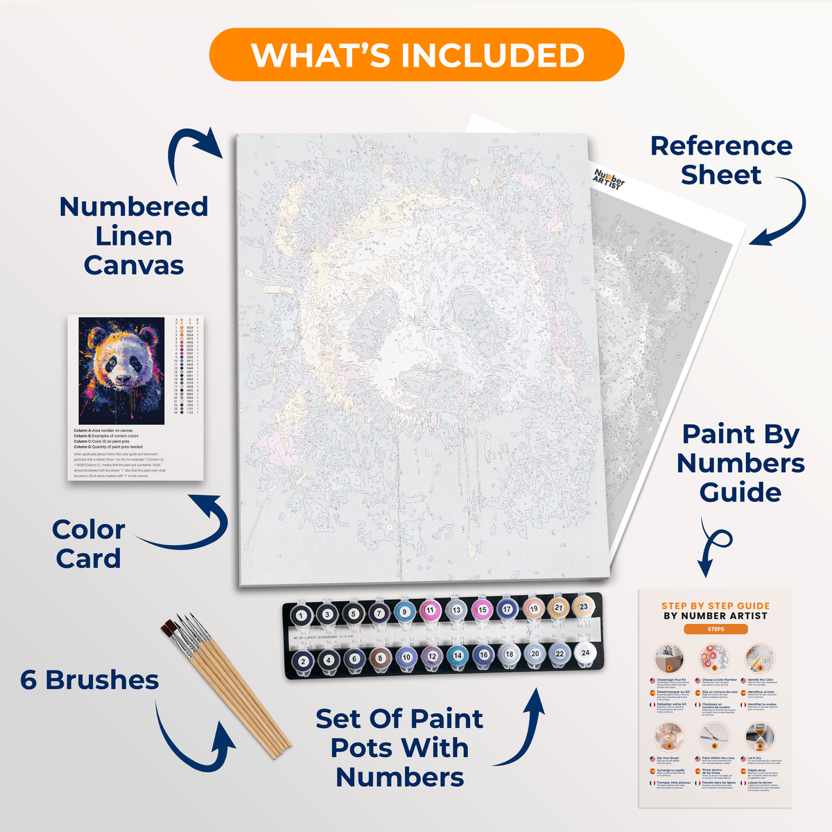 Panda Cub Artist - Number Artist Paint by Numbers Kits
