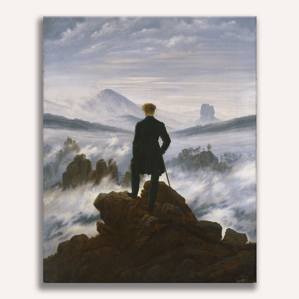 Wanderer above the Sea of Fog by Caspar David Friedrich - Number Artist Paint by Numbers Kits