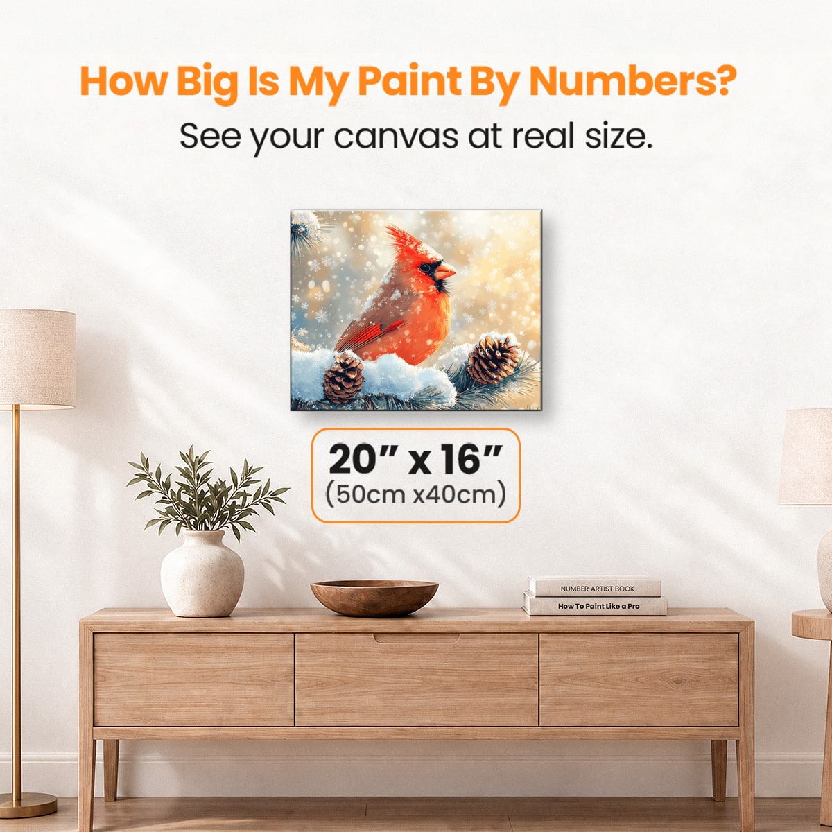 Cardinal Portrait - Number Artist Paint by Numbers Kits