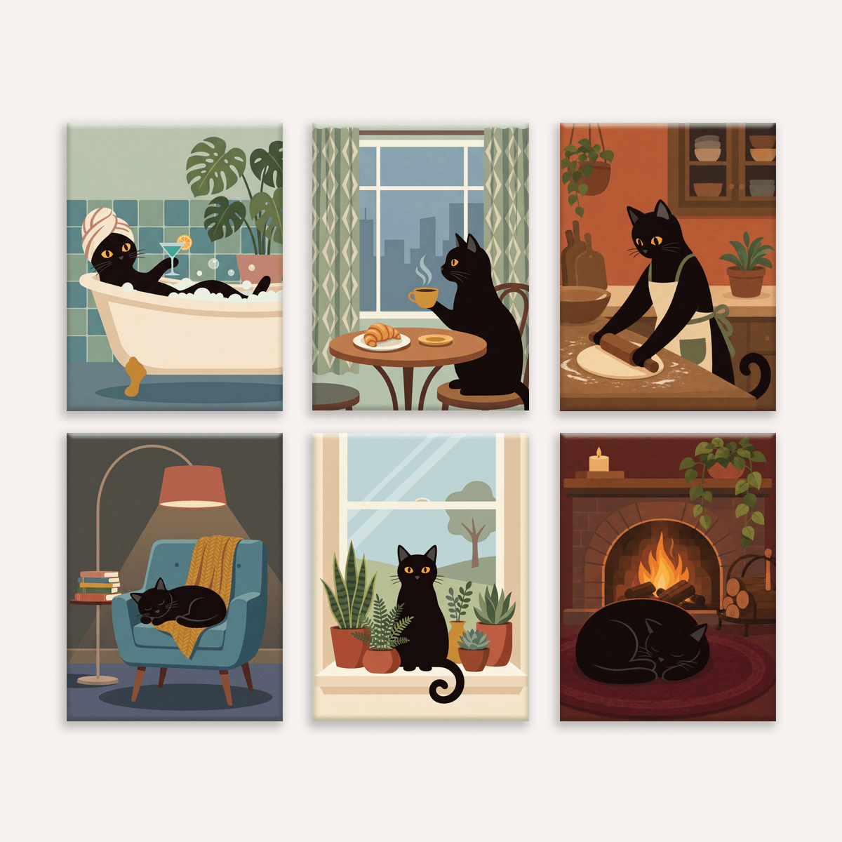 Cozy Cat Days - Number Artist Paint by Numbers Kits
