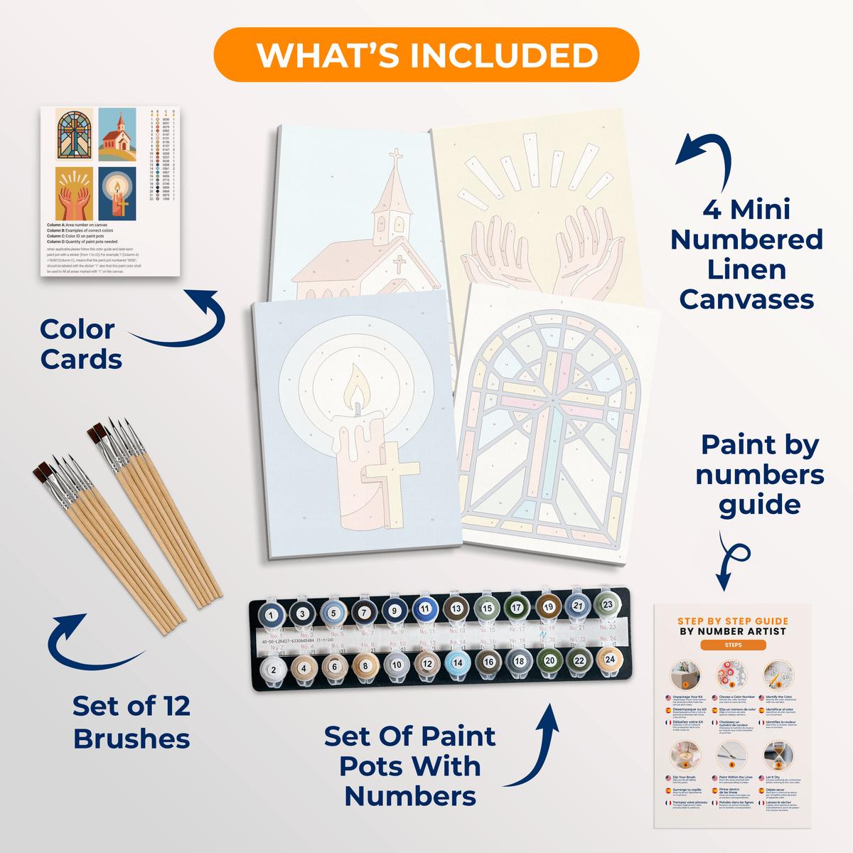 Church and Worship - Number Artist Paint by Numbers Kits