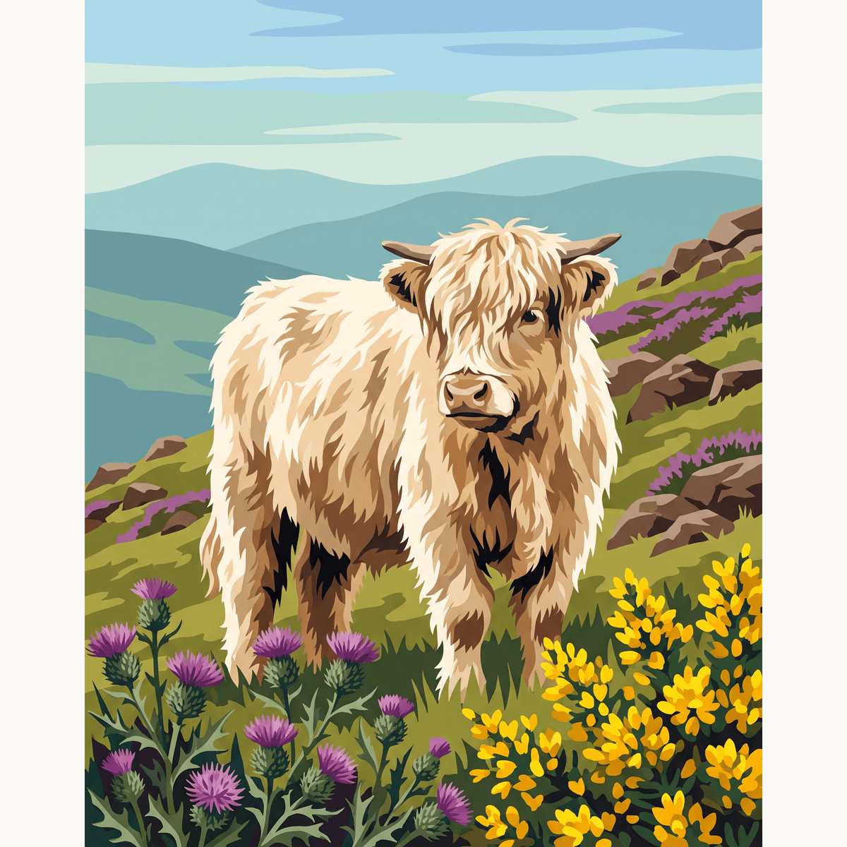 Gorse Hill Calf - Number Artist Paint by Numbers Kits
