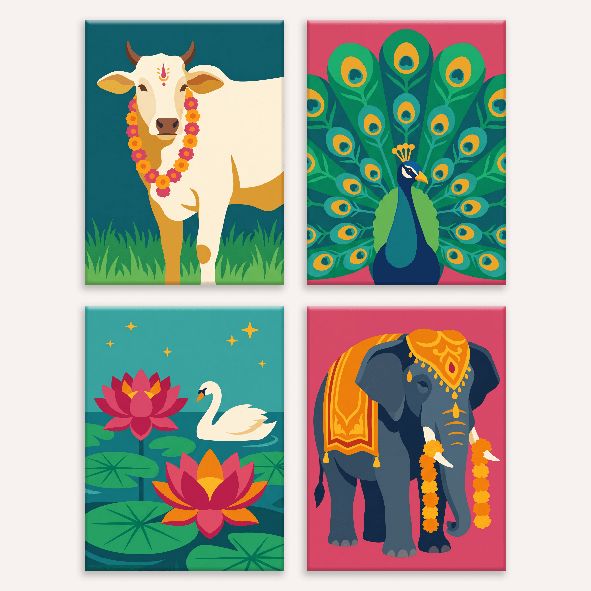 Sacred Animals of India - Number Artist Paint by Numbers Kits