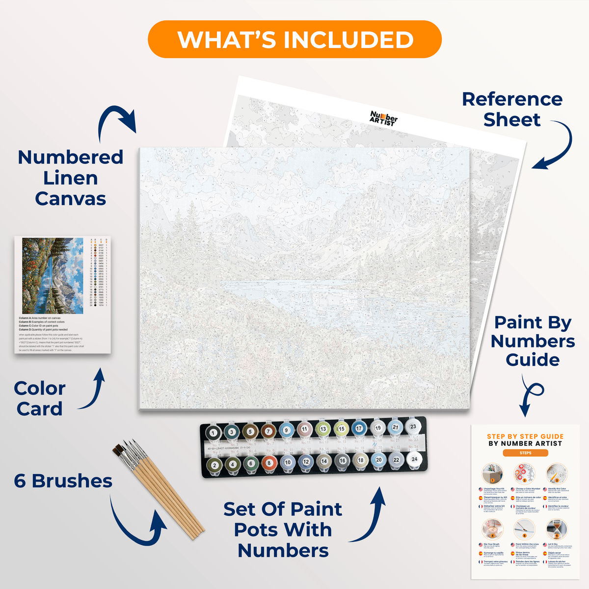 Alpine Lake - Number Artist Paint by Numbers Kits