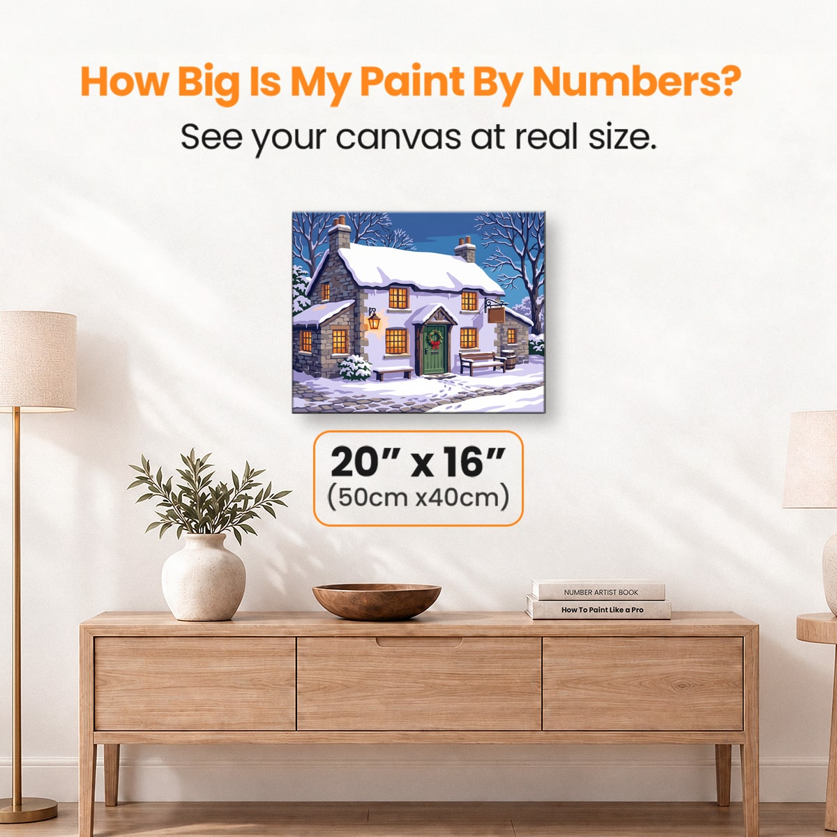 Snowy Pub Glow - Number Artist Paint by Numbers Kits