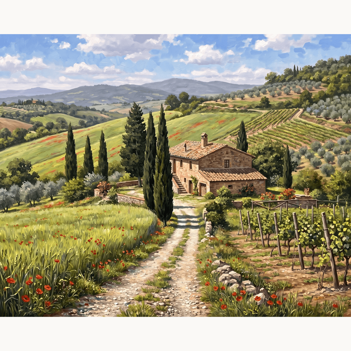 Tuscan Hills - Number Artist Paint by Numbers Kits