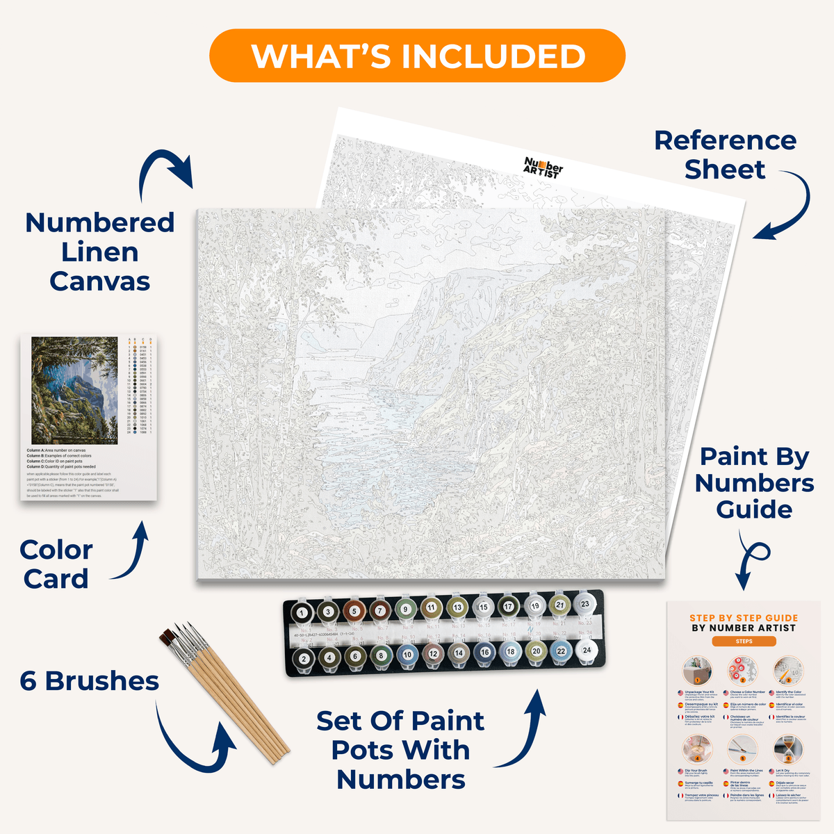 Fjord Stillness - Number Artist Paint by Numbers Kits