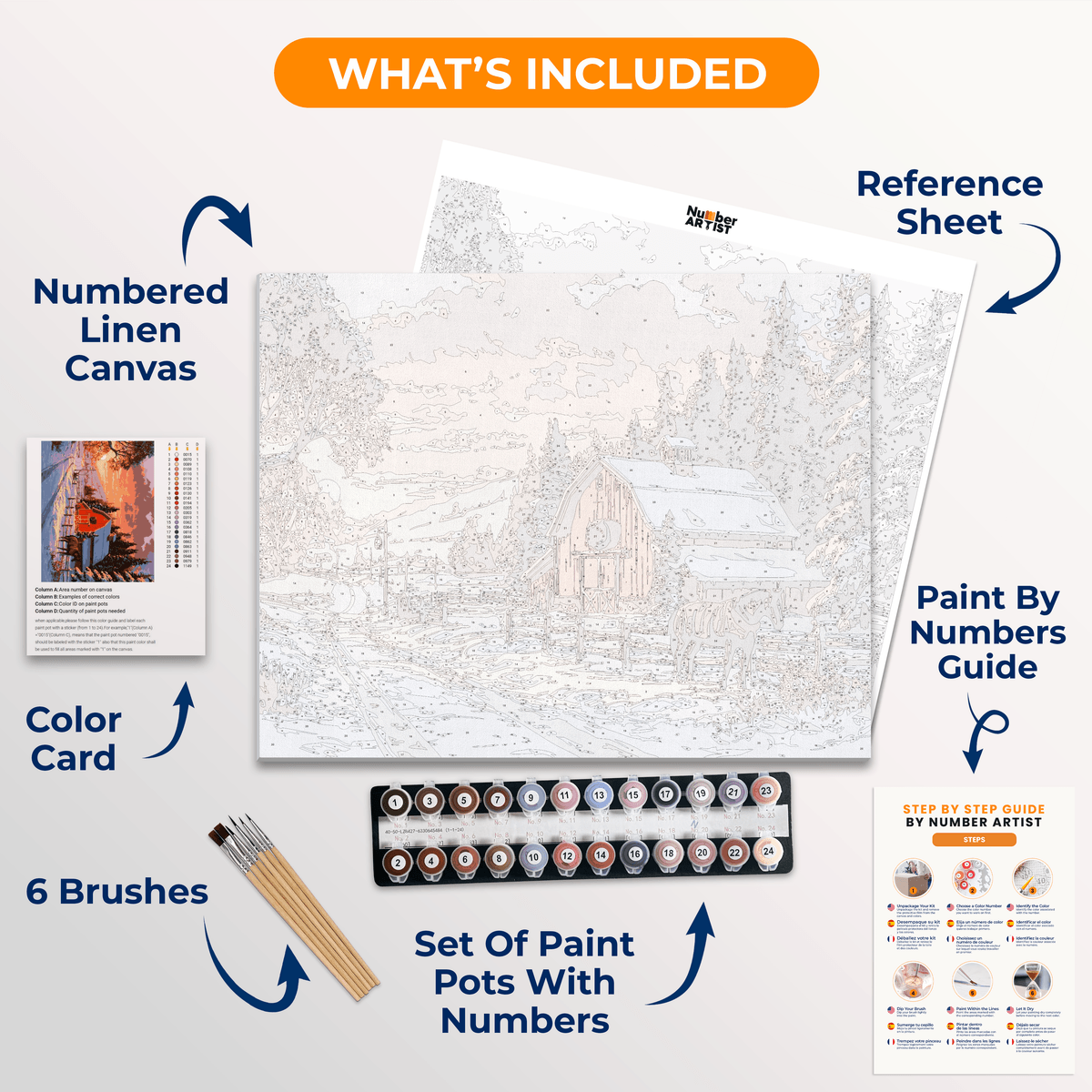 Winter Farm Life - Number Artist Paint by Numbers Kits