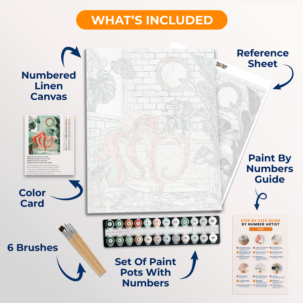 Bathing Tentacles - Number Artist Paint by Numbers Kits
