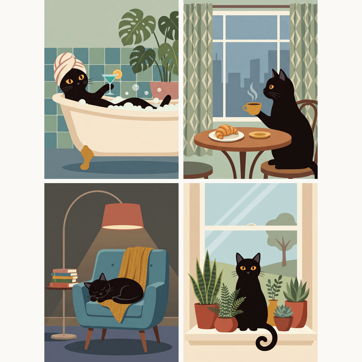 Cozy Cat Days - Number Artist Paint by Numbers Kits