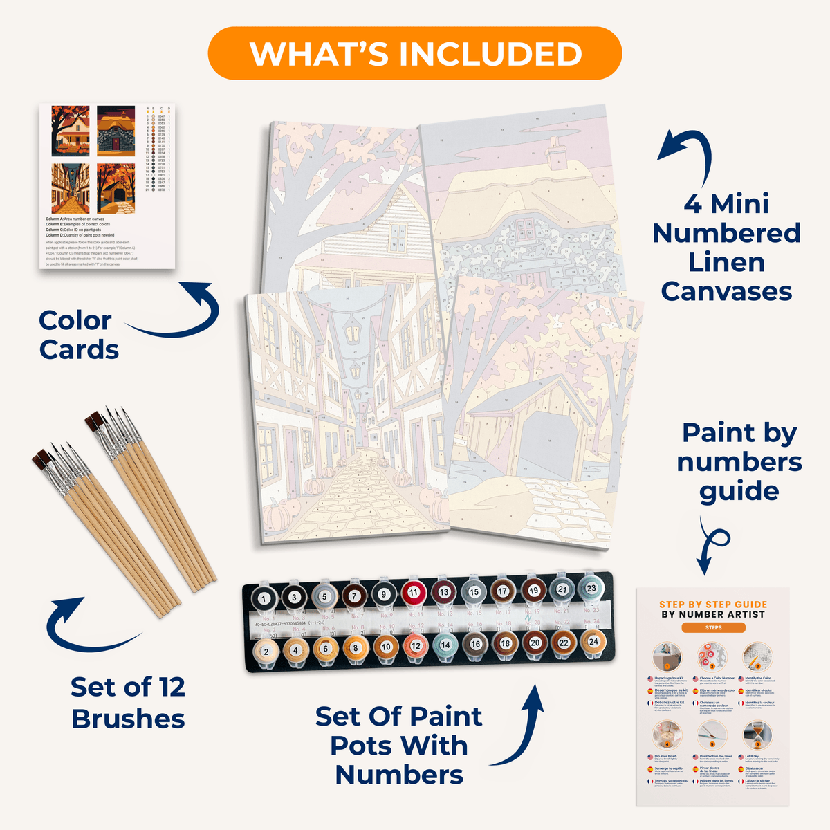 Autumn Village - Number Artist Paint by Numbers Kits