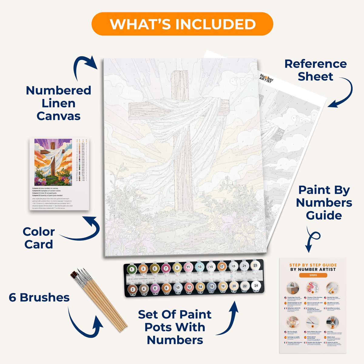 Cross Sunset - Number Artist Paint by Numbers Kits
