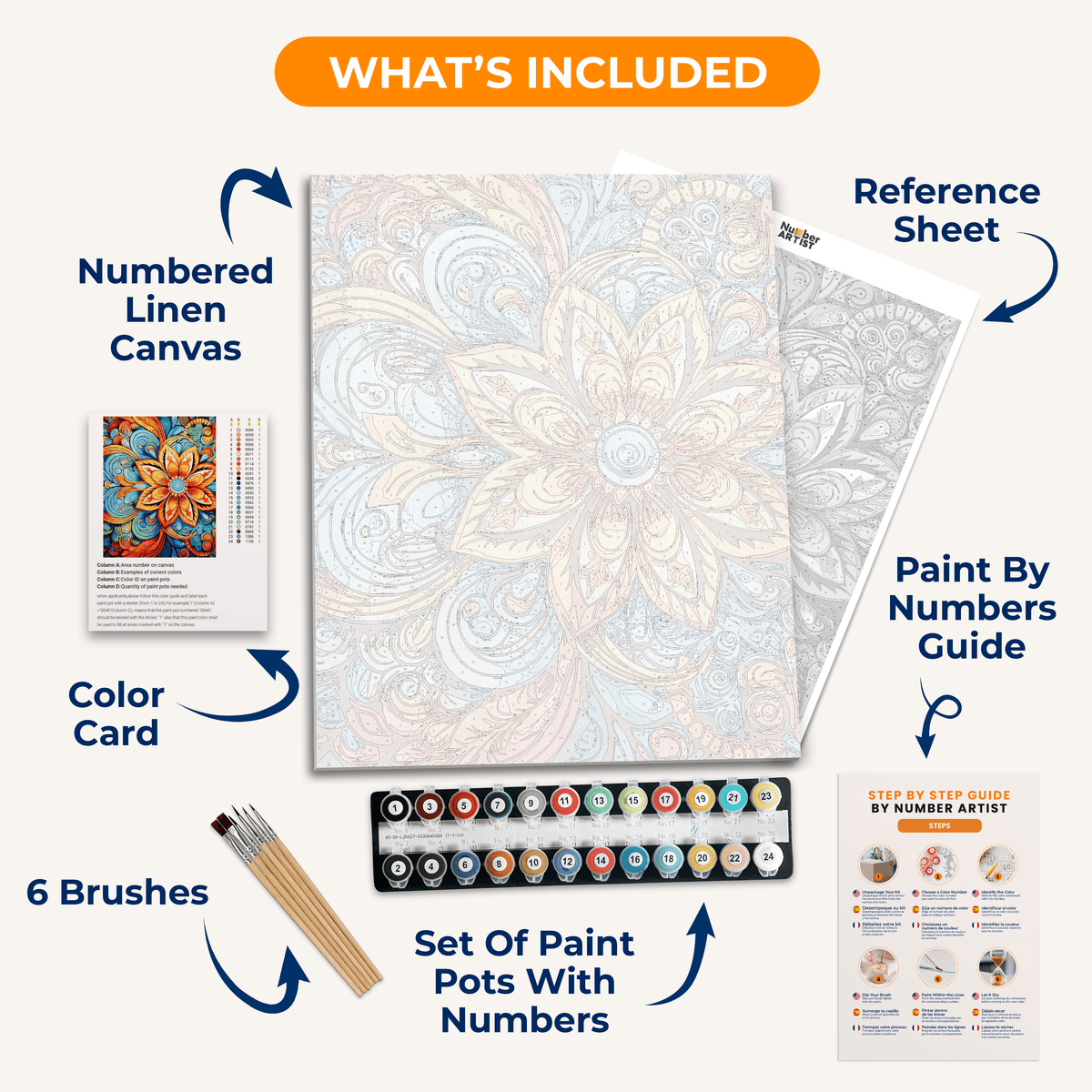 The image displays a vibrant and intricate piece of digital artwork that resembles a floral mandala or kaleidoscope.