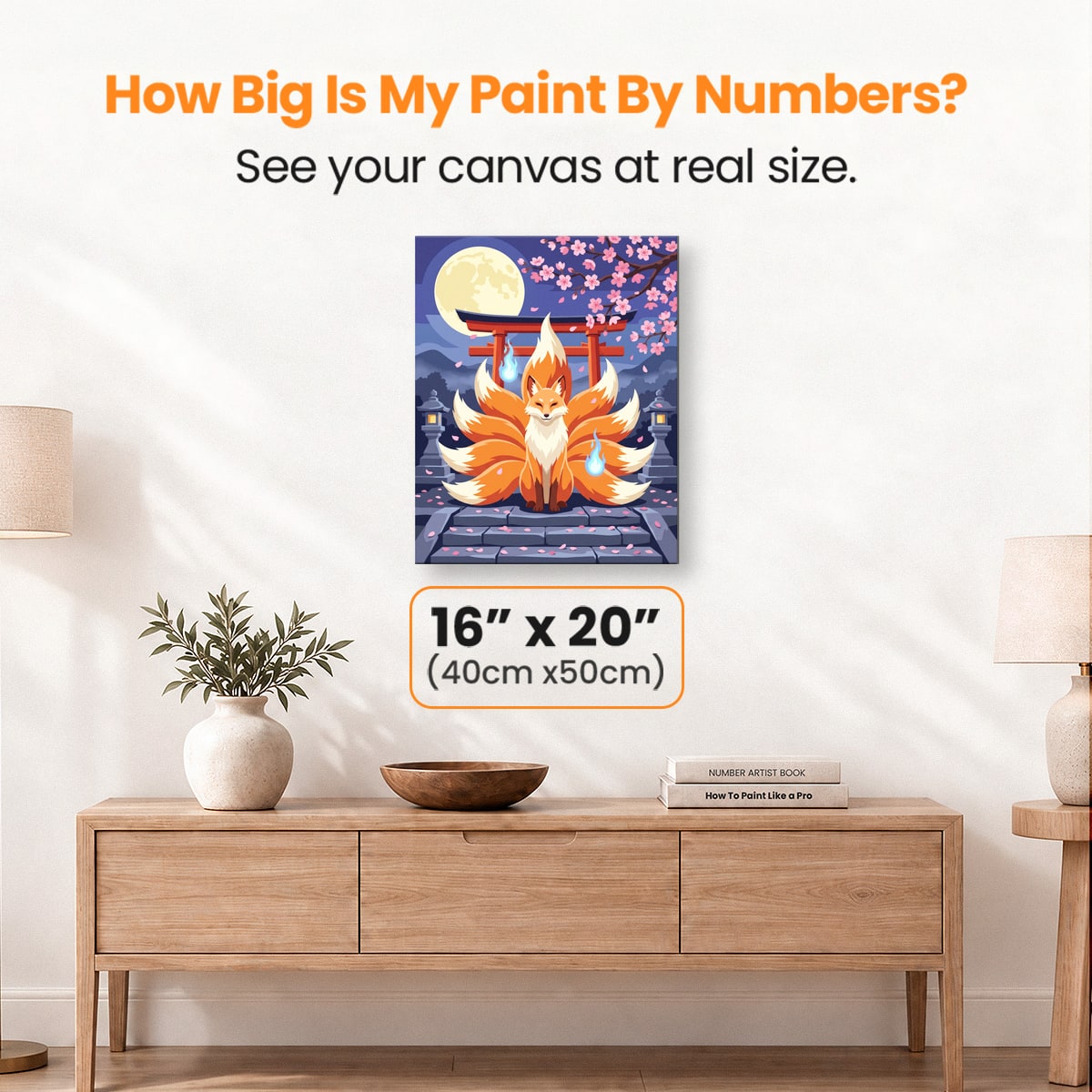 Kitsune Shrine Spirit - Number Artist Paint by Numbers Kits