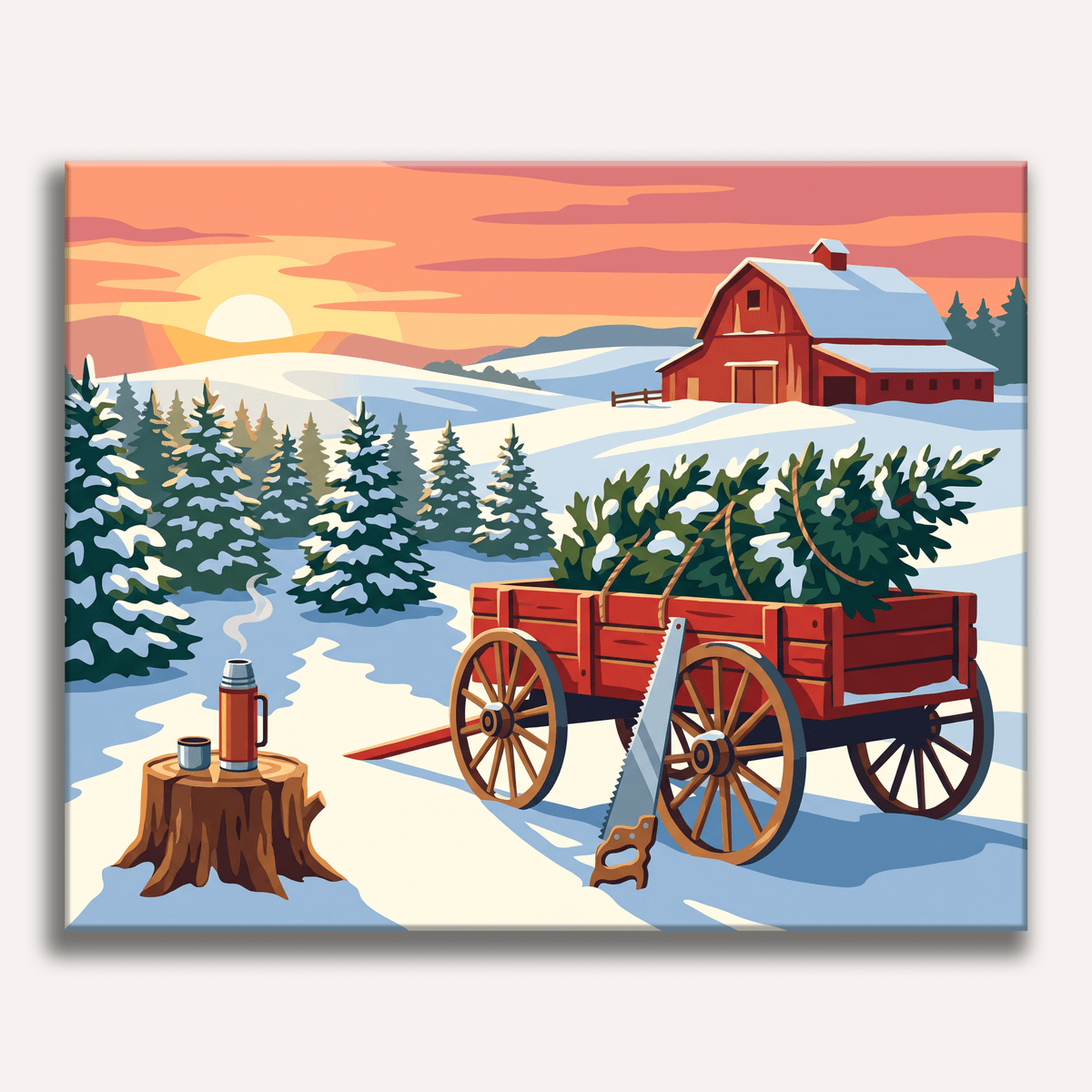 Picking Our Tree - Number Artist Paint by Numbers Kits