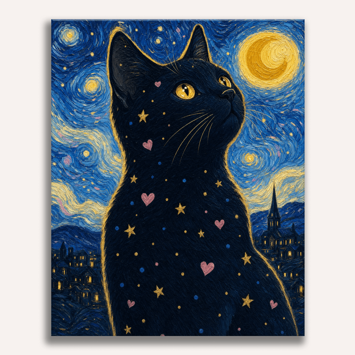 Starry Night Whiskers - Number Artist Paint by Numbers Kits