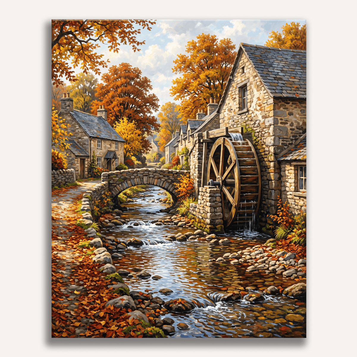 Stone Mill Autumn - Number Artist Paint by Numbers Kits