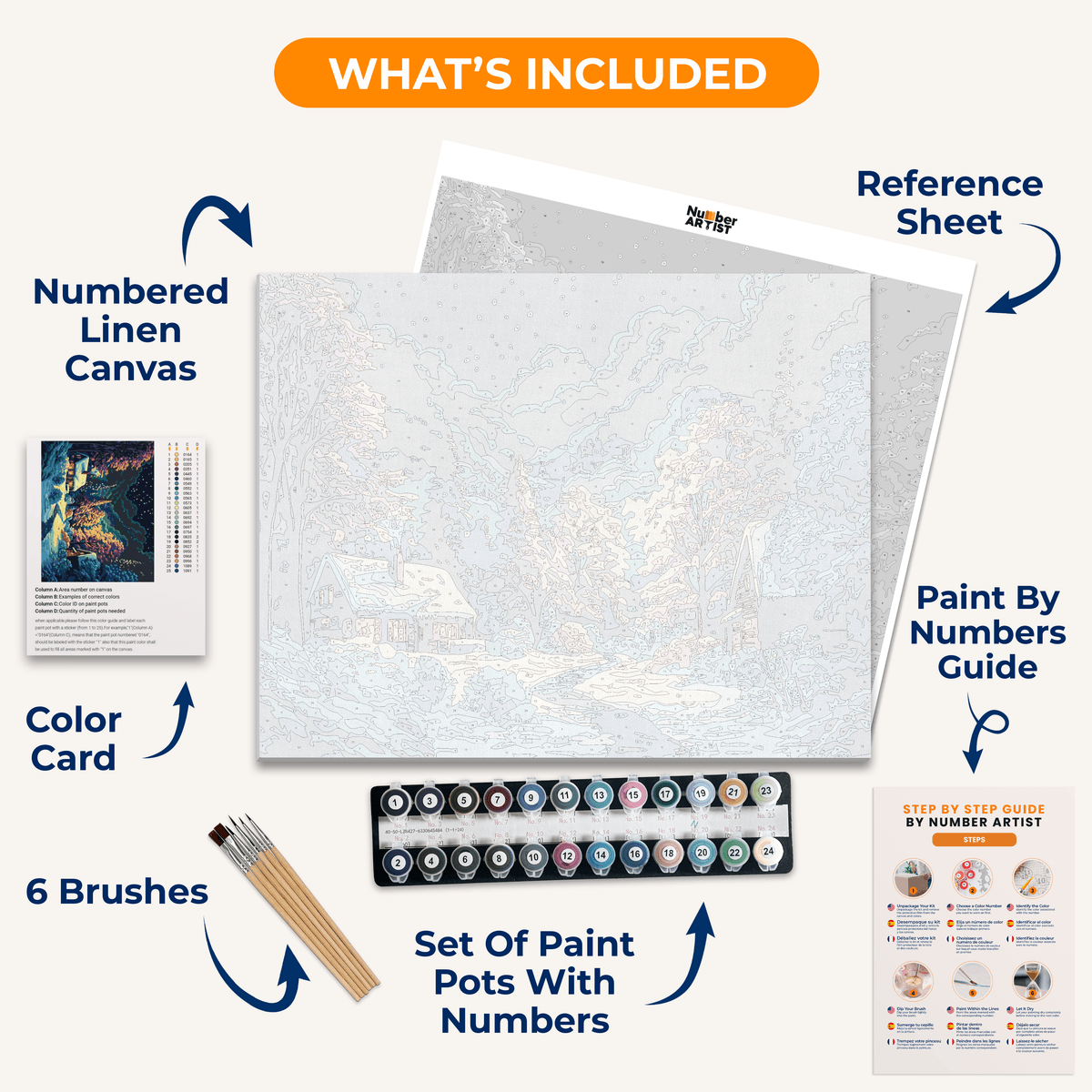 Winter Evening - Number Artist Paint by Numbers Kits