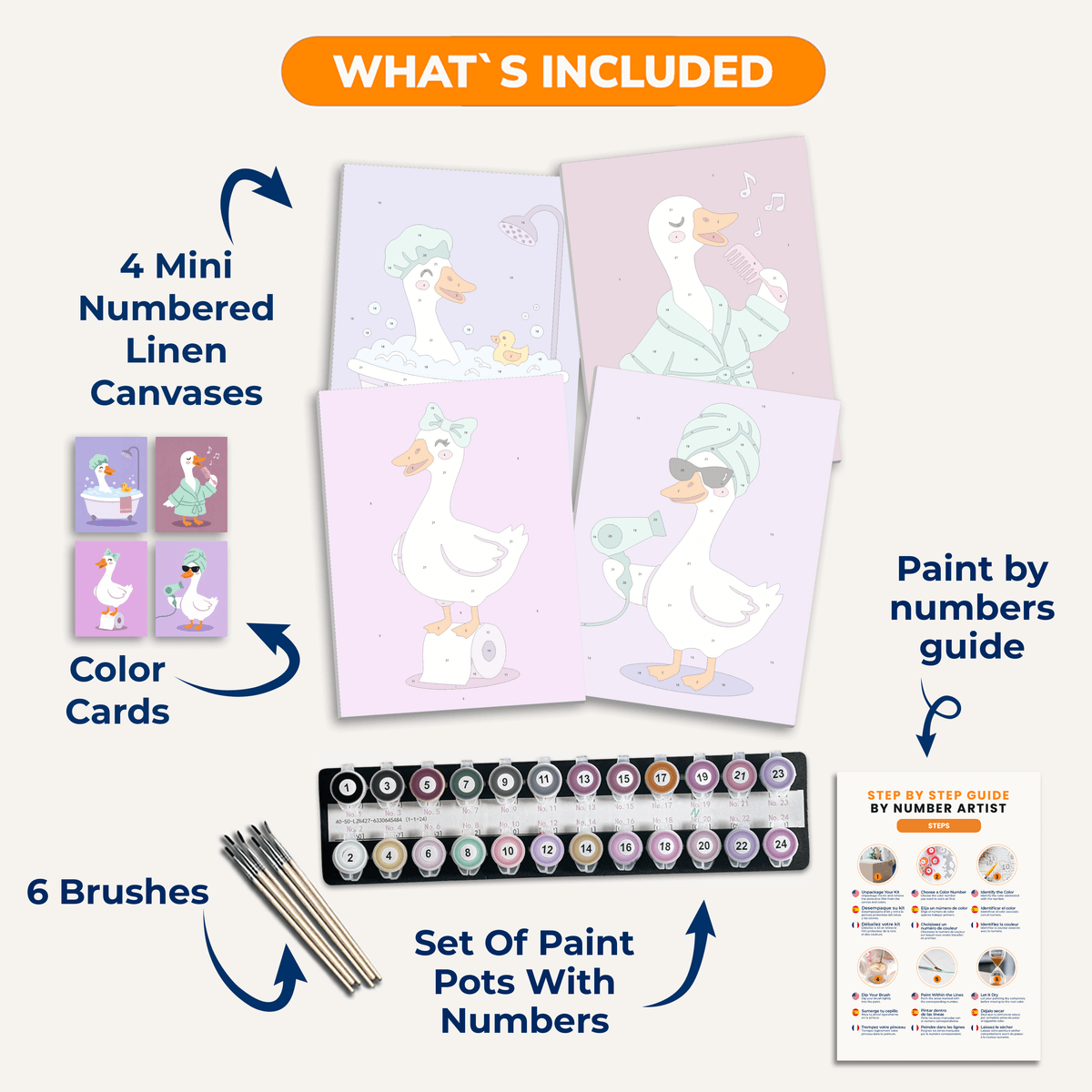 Goose Spa Day - Number Artist Paint by Numbers Kits