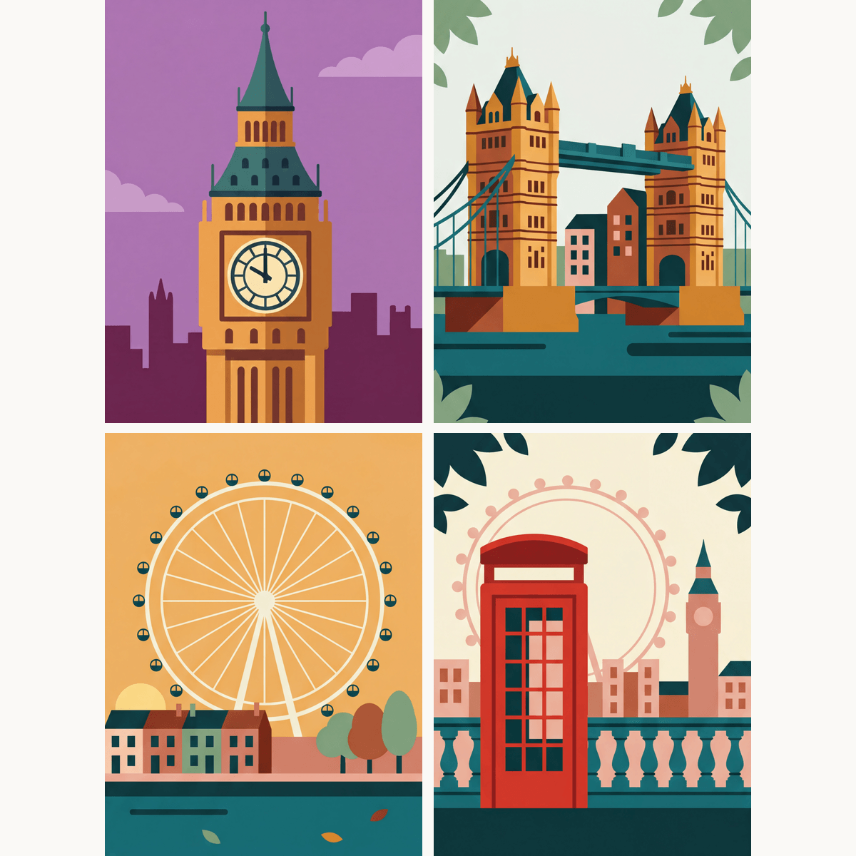 London Landmarks - Number Artist Paint by Numbers Kits