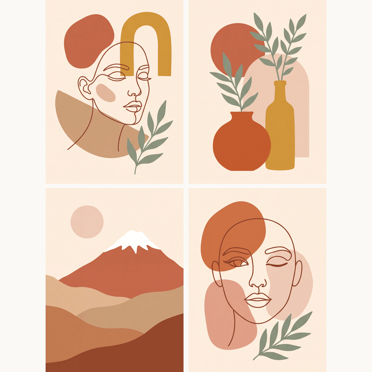Boho Terracotta - Number Artist Paint by Numbers Kits