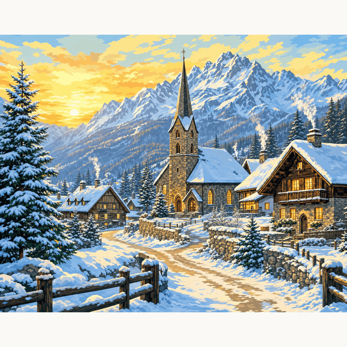 Alpine Charm - Number Artist Paint by Numbers Kits