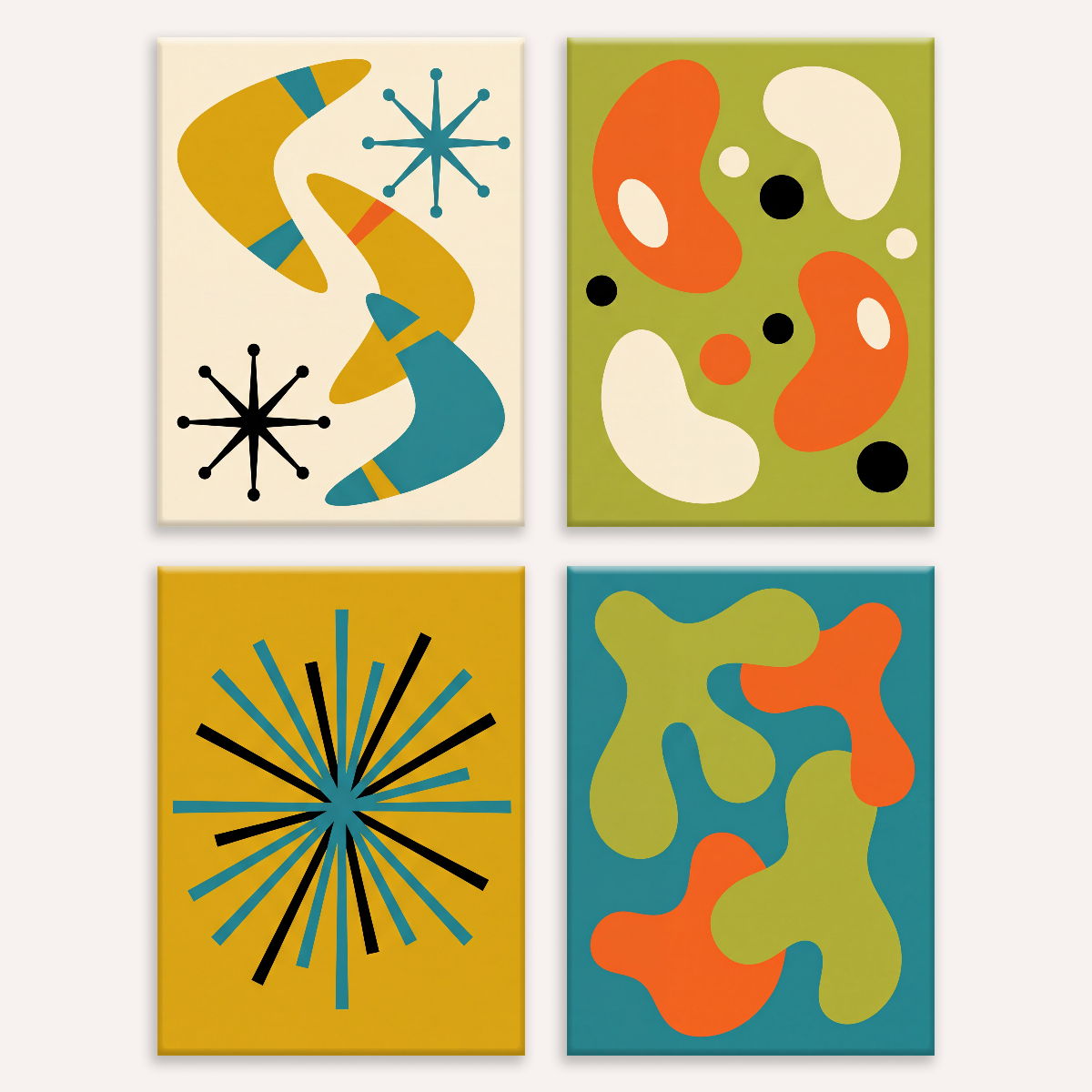 Atomic Age Abstracts - Number Artist Paint by Numbers Kits