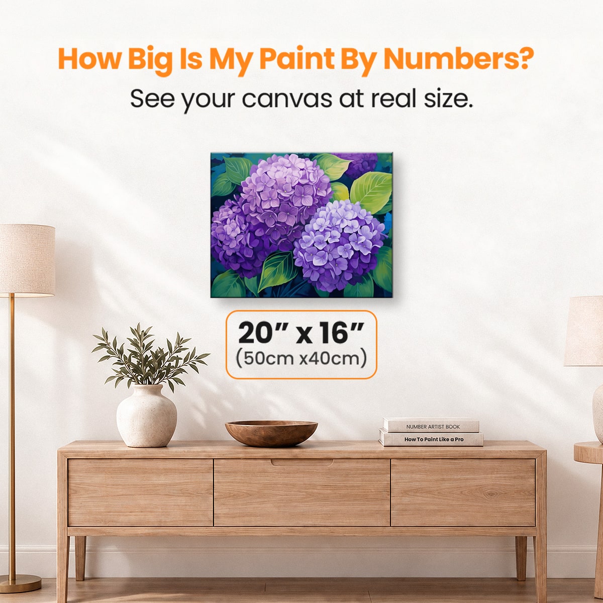 Purple Hydrangea - Number Artist Paint by Numbers Kits