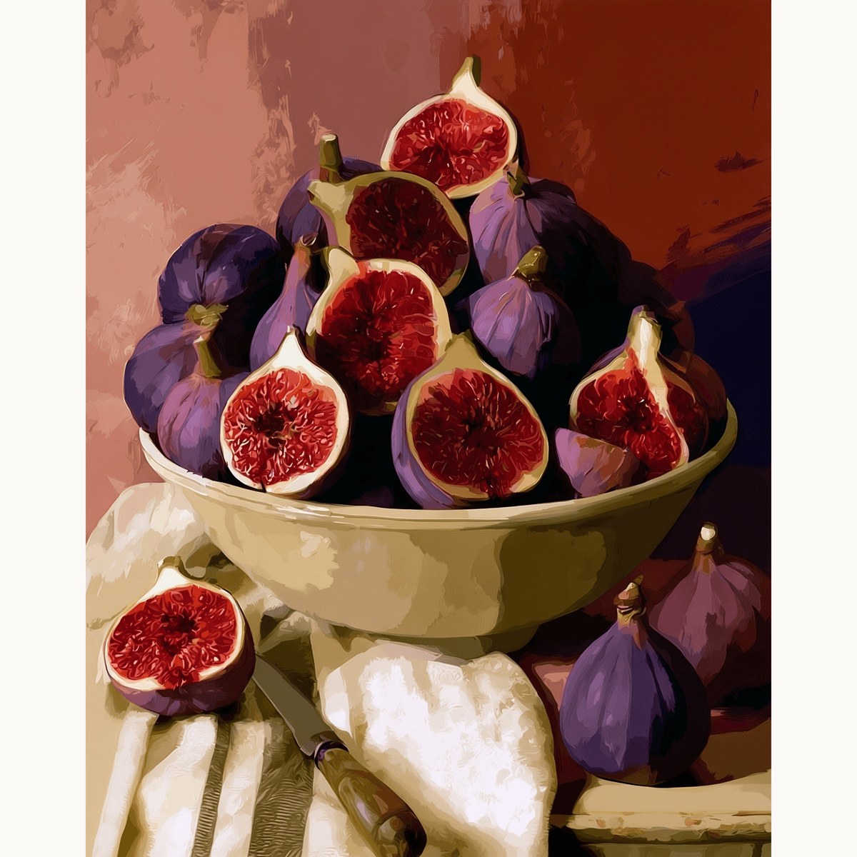 Bowl of Figs - Number Artist Paint by Numbers Kits