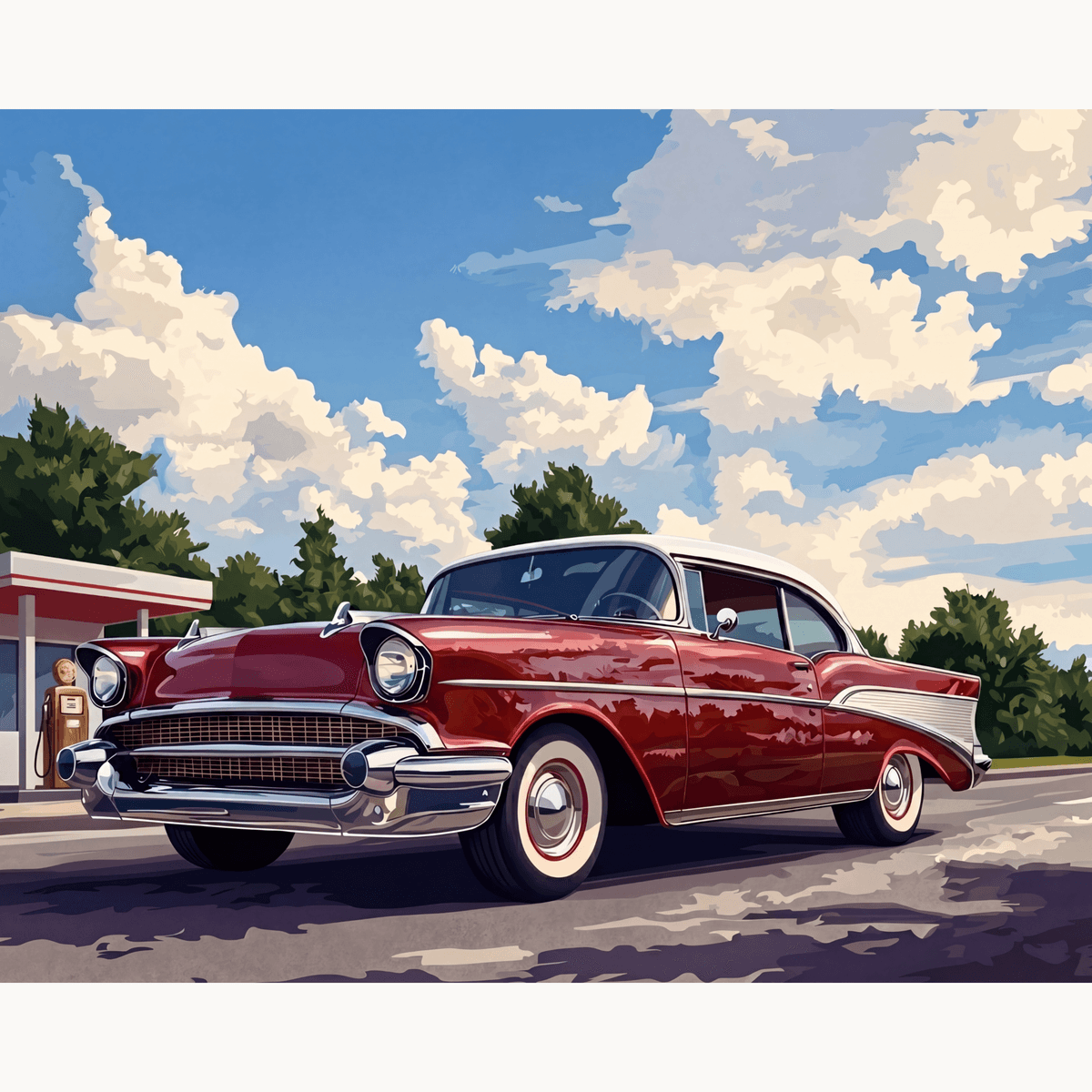 Classic Finned Coupe - Number Artist Paint by Numbers Kits