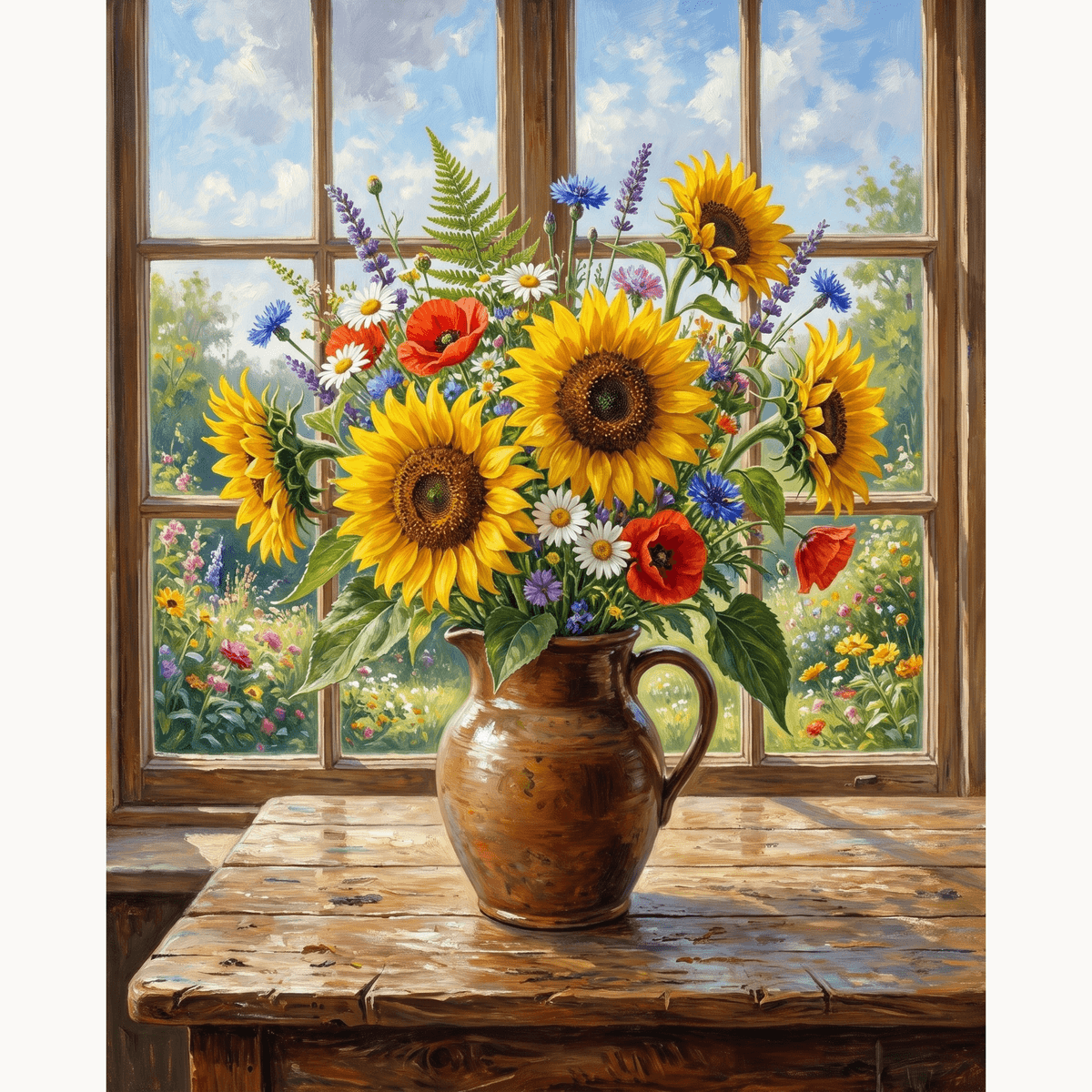 Sunflower Joy - Number Artist Paint by Numbers Kits
