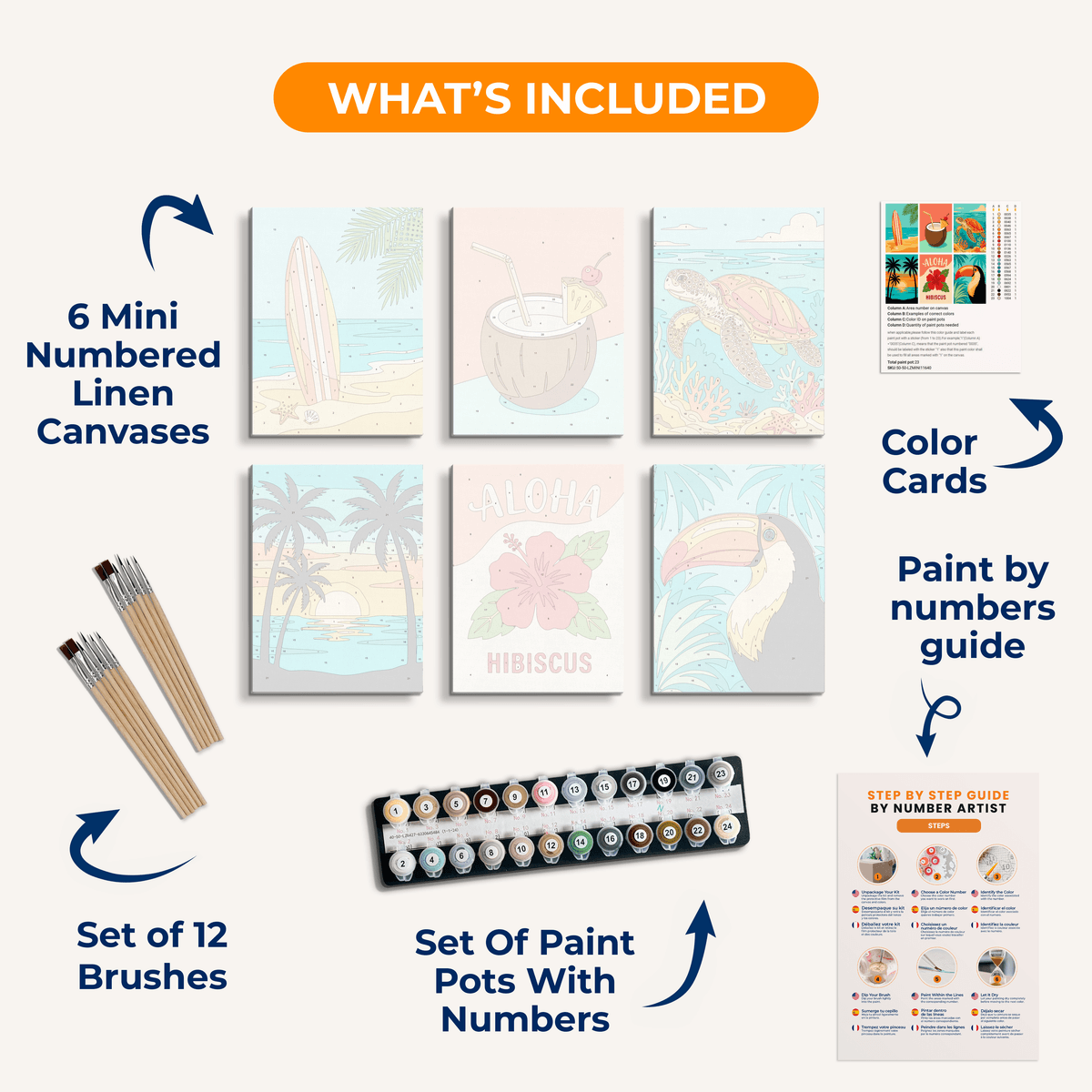 Aloha Vibes - Number Artist Paint by Numbers Kits