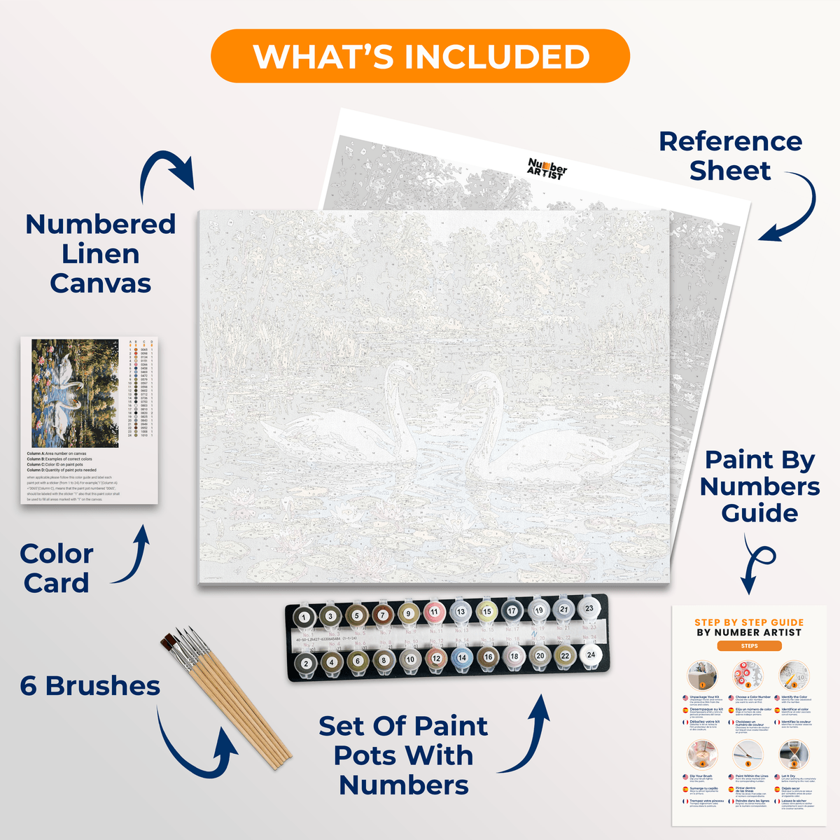 Silent Swans - Number Artist Paint by Numbers Kits