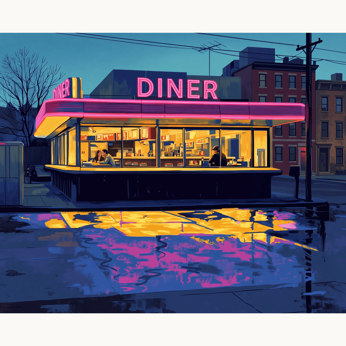 Diner Nights - Number Artist Paint by Numbers Kits