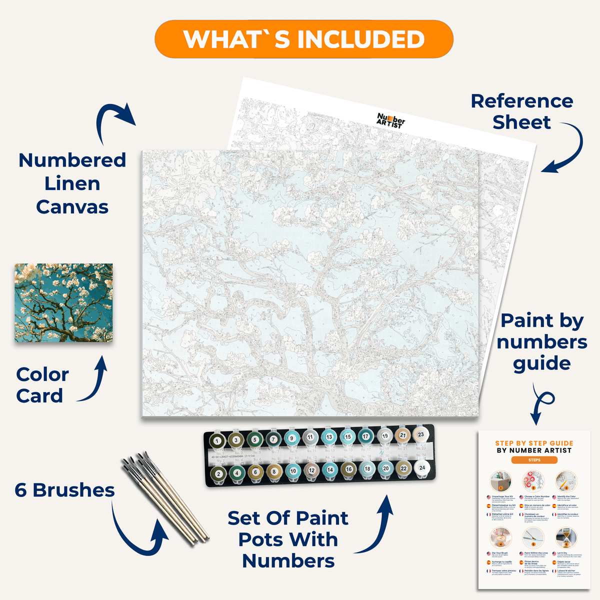 Emerging Almond - Number Artist Paint by Numbers Kits